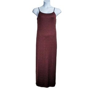 Victoria's Secret Sleeveless Brown Low Back Side Slit Maxi Slip Size M